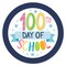 Big Dot of Happiness Happy 100th Day of School - 100 Days Party Circle Sticker Labels - 24 Count